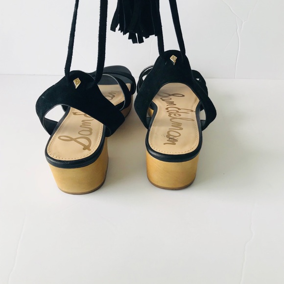 Sam Edelman Black lace up Clogs sandals size 8.5 - Picture 4 of 8